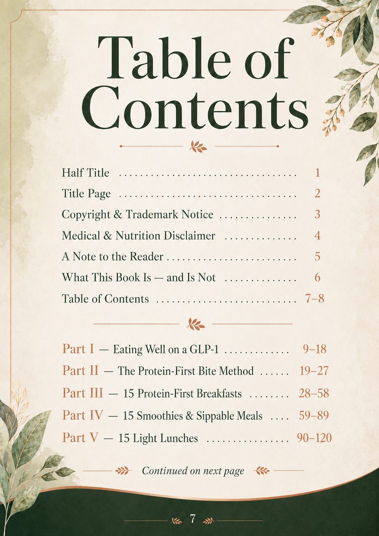 Table of Contents — page 1