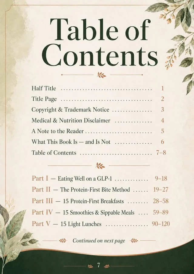 Table of Contents — page 1