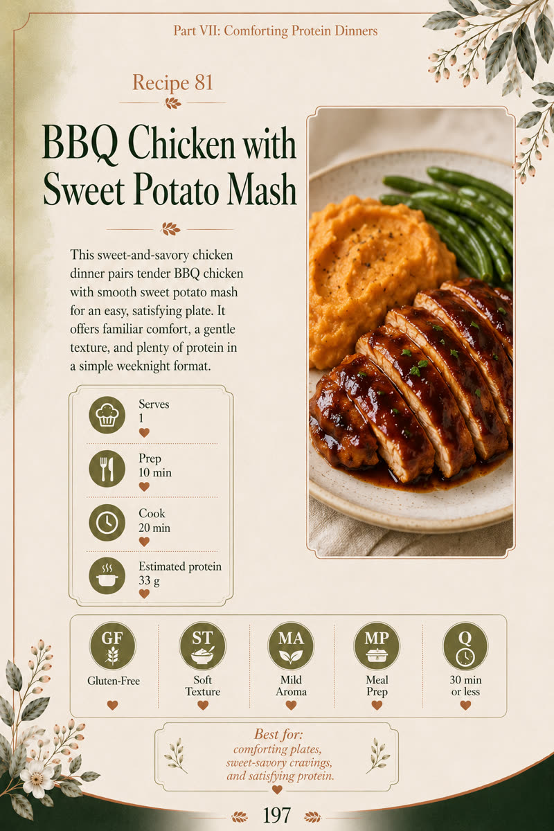 BBQ Chicken with Sweet Potato Mash recipe page