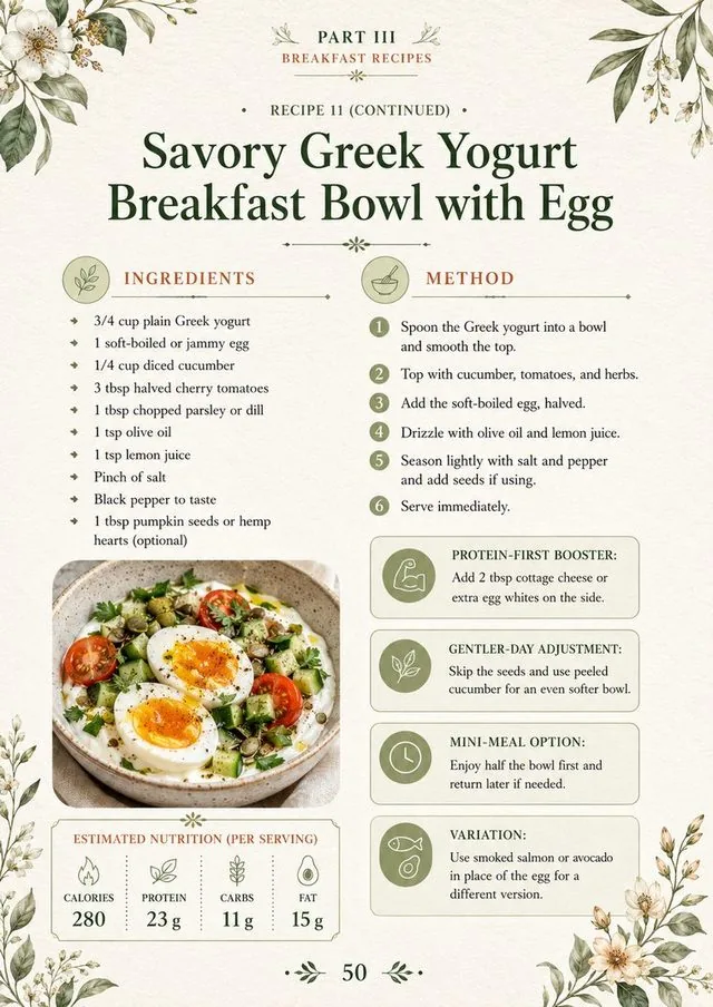 Savory Greek Yogurt Breakfast Bowl recipe page