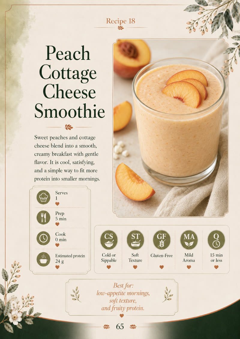 Peach Cottage Cheese Smoothie recipe page