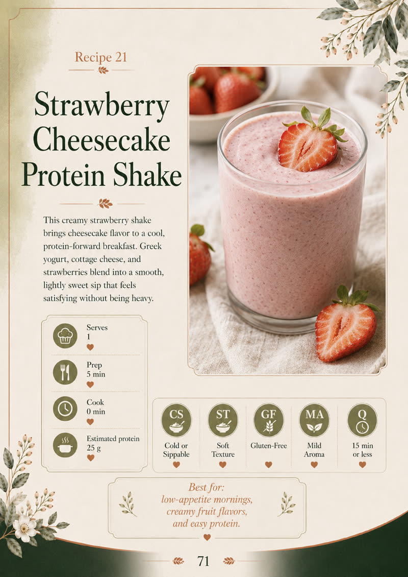 Strawberry Cheesecake Protein Shake recipe page