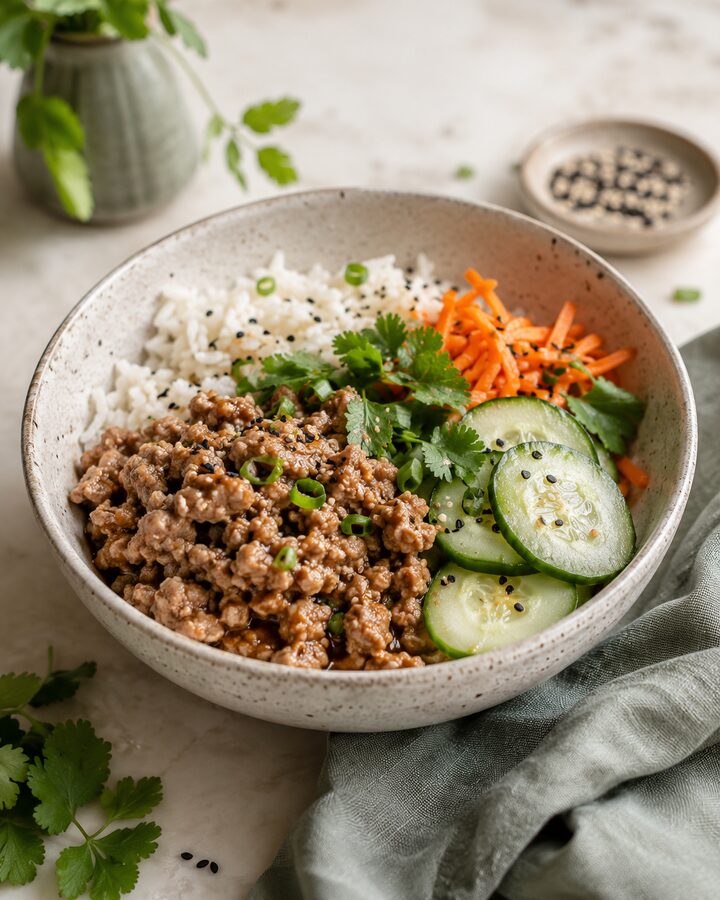 Ginger Turkey Rice Bowl